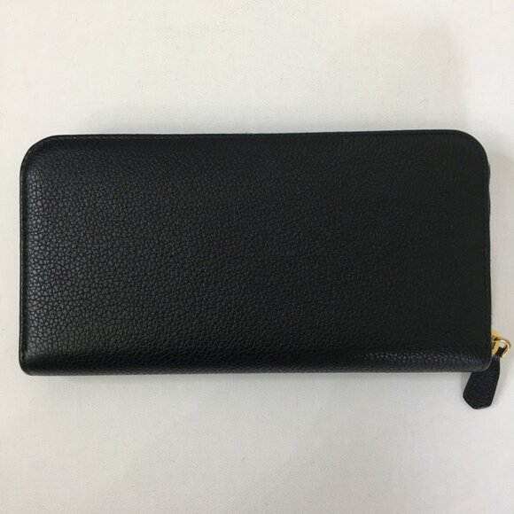 NWB PRADA Zip Around Long Wallet Portafoglio Lampo Nero/Black Leather Authentic - Picture 3 of 16